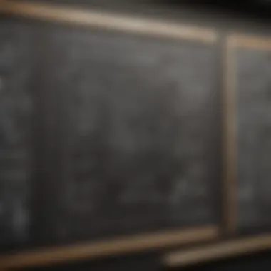 Illustration of square footage formulas on a chalkboard