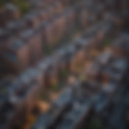 Aerial view of Brooklyn showcasing various apartment buildings