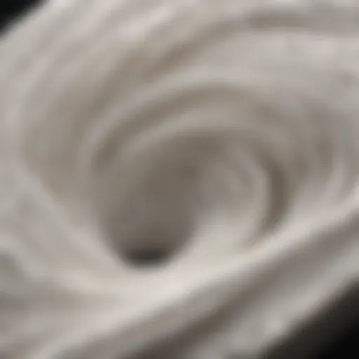 Microscopic view of toilet paper fibers