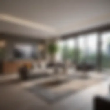 Contemporary Condominium Living Space Interior shot of a condominium highlighting a contemporary living space
