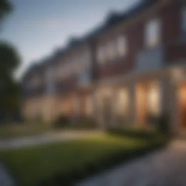 Comparison chart illustrating ownership structures of townhouses and condominiums