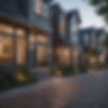 Community Living in Townhouses Lifestyle image of a community area in a townhouse development