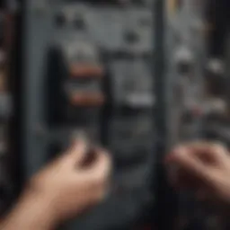Detailed diagram of a circuit breaker mechanism