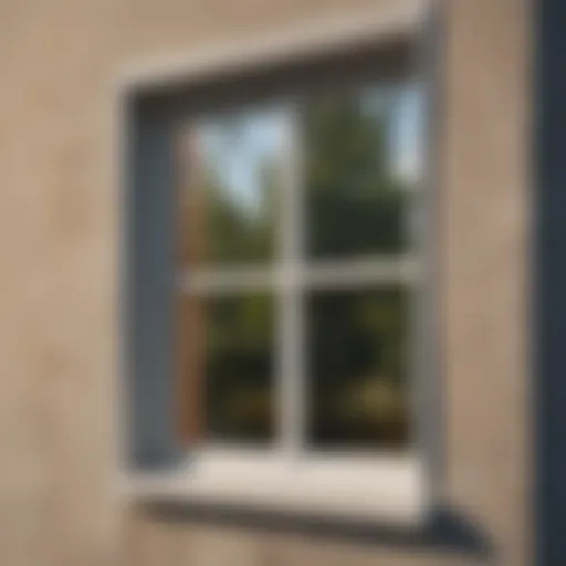 A close-up of a spotless window reflecting natural light