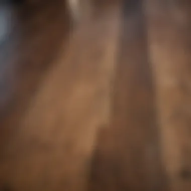 Restoration Results for Synthetic Wood Floors Before and after image demonstrating restoration of fake wood flooring